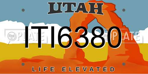 ITI6380 Utah License Plate