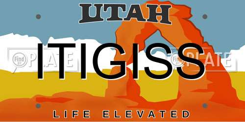 ITIGISS Utah License Plate