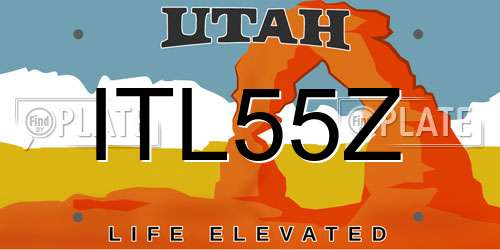 ITL55Z Utah License Plate