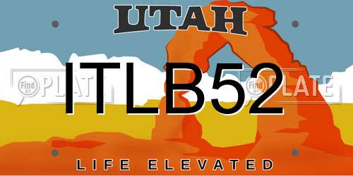 ITLB52 Utah License Plate