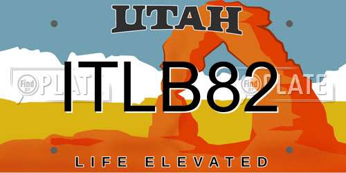 ITLB82 Utah License Plate
