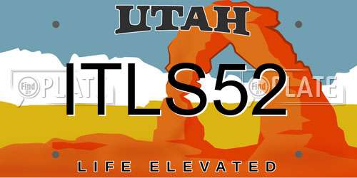ITLS52 Utah License Plate