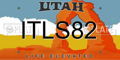 ITLS82 Utah License Plate