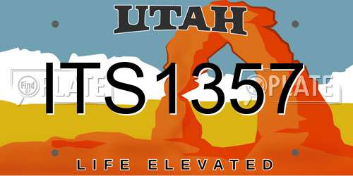 ITS1357 Utah License Plate