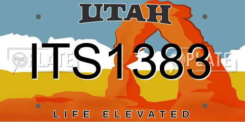 ITS1383 Utah License Plate