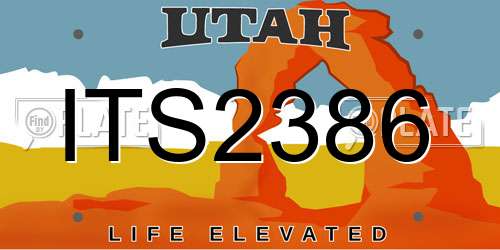 ITS2386 Utah License Plate