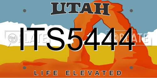 ITS5444 Utah License Plate