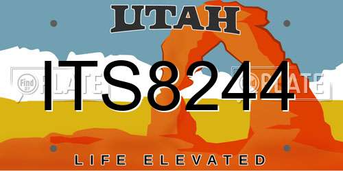 ITS8244 Utah License Plate