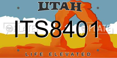 ITS8401 Utah License Plate