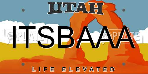 ITSBAAA Utah License Plate