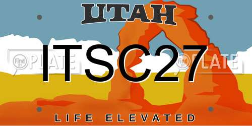 ITSC27 Utah License Plate