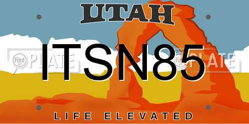 ITSN85 Utah License Plate