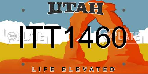 ITT1460 Utah License Plate