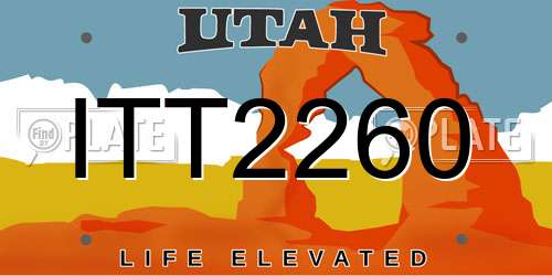 ITT2260 Utah License Plate