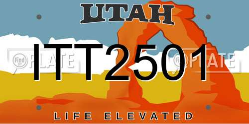 ITT2501 Utah License Plate