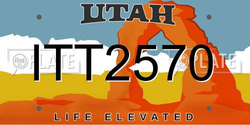 ITT2570 Utah License Plate