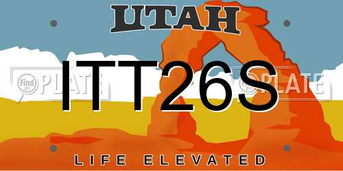 ITT26S Utah License Plate