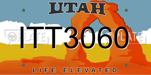 ITT3060 Utah License Plate