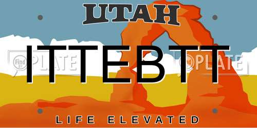 ITTEBTT Utah License Plate