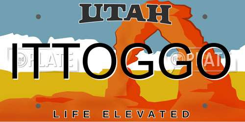ITTOGGO Utah License Plate
