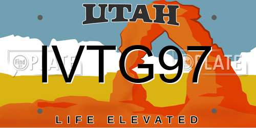 IVTG97 Utah License Plate