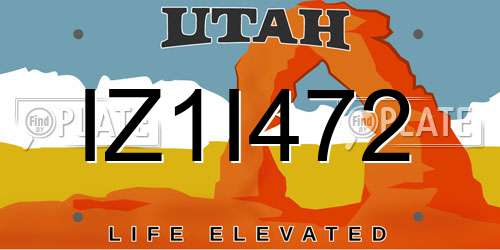 IZ1I472 Utah License Plate