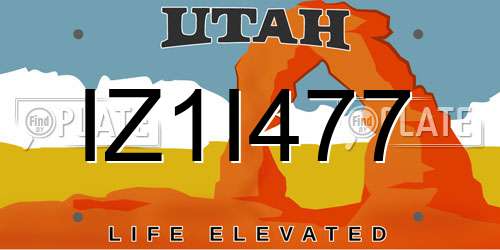 IZ1I477 Utah License Plate