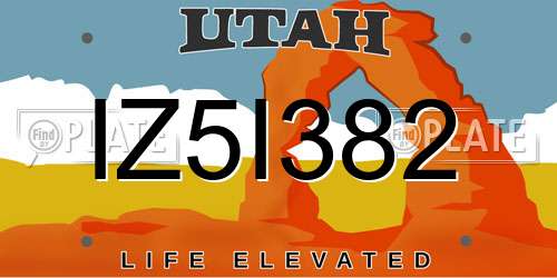 IZ5I382 Utah License Plate