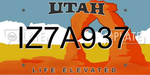 IZ7A937 Utah License Plate