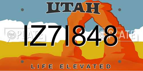 IZ7I848 Utah License Plate