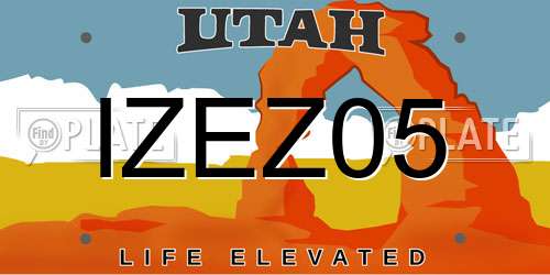 IZEZ05 Utah License Plate