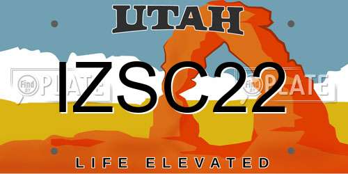 IZSC22 Utah License Plate