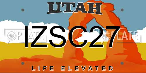 IZSC27 Utah License Plate