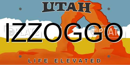 IZZOGGO Utah License Plate