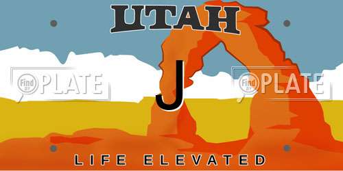 J Utah License Plate