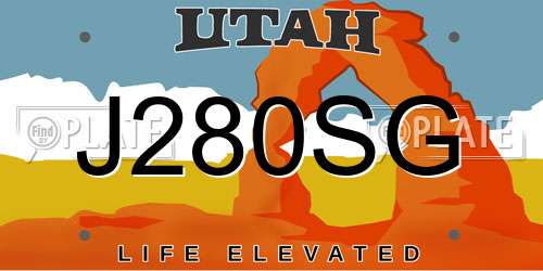 J280SG Utah License Plate