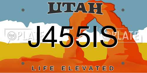 J455IS Utah License Plate