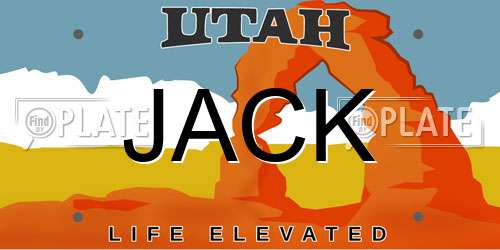 JACK Utah License Plate