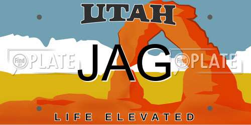 JAG Utah License Plate