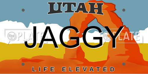 JAGGY Utah License Plate