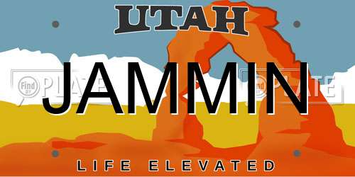 JAMMIN Utah License Plate