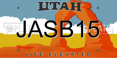 JASB15 Utah License Plate