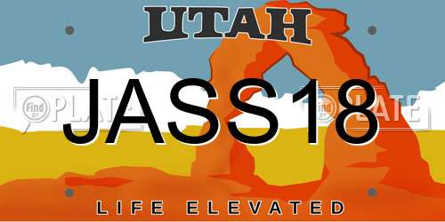 JASS18 Utah License Plate