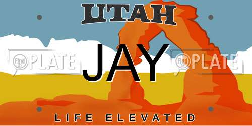 JAY Utah License Plate