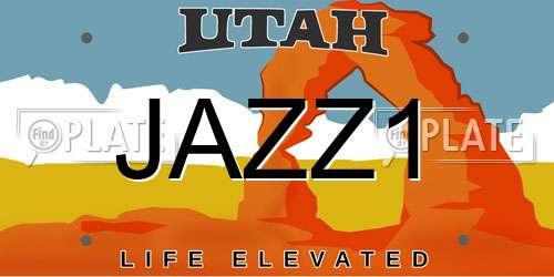 JAZZ1 Utah License Plate