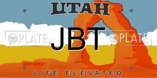 JBT Utah License Plate