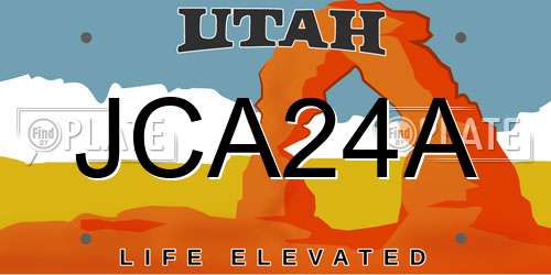 JCA24A Utah License Plate