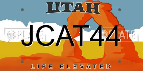JCAT44 Utah License Plate