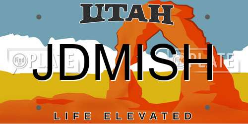 JDMISH Utah License Plate