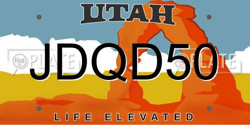 JDQD50 Utah License Plate